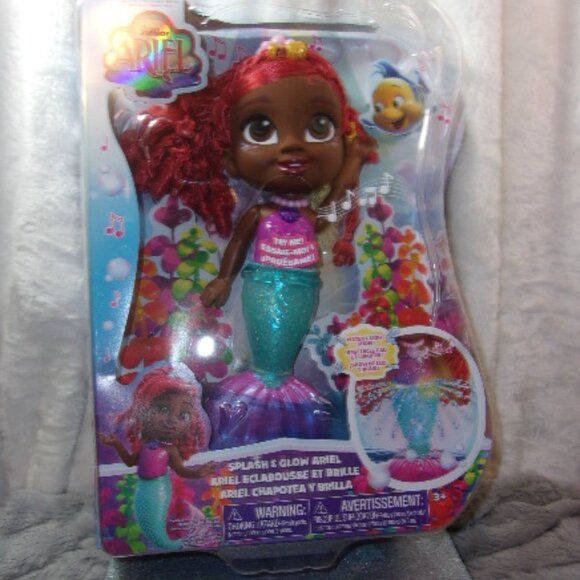 T-160 NEW IN PACKAGE DISNEY JR. ARIEL SPLASH AND GLOW DOLL - Picture 2 of 11